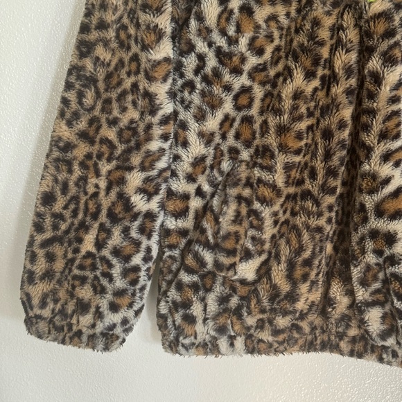 Treasure and Bond Girls Youth XL Leopard cheetah print Half Zip Sweater - Picture 4 of 9